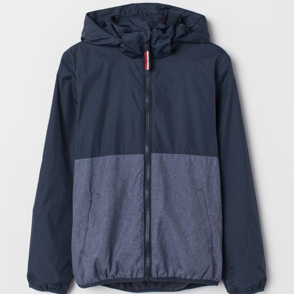 H & M BOY'S FLEECE LINED HOODED WINDBREAKER - Picture 1 of 9